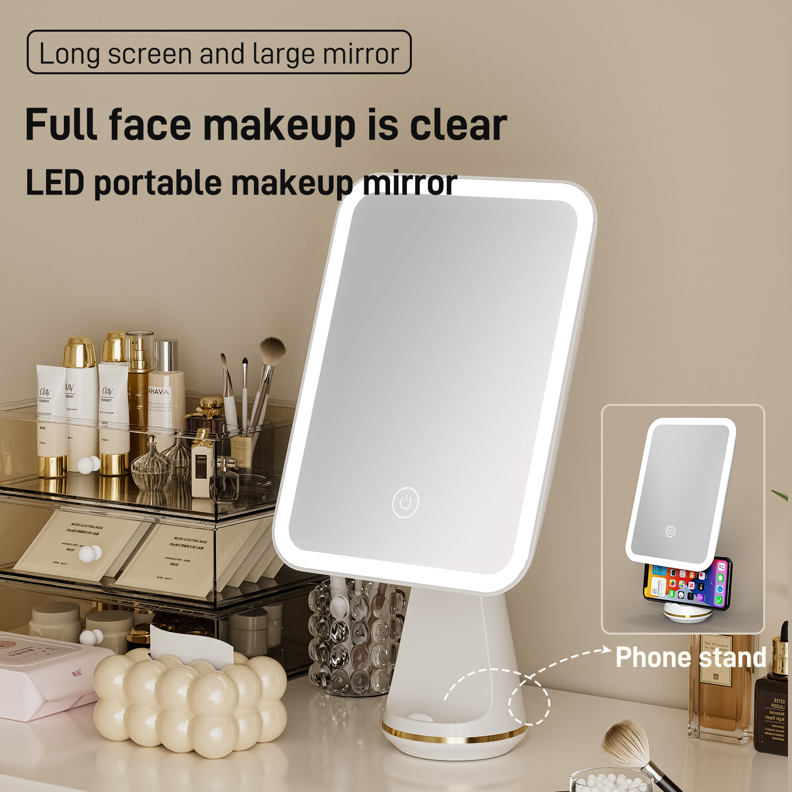 LED Portable Cosmetic mirror  M257-01